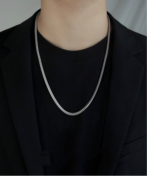 Burner（バーナー）の「【OKUOKU　0909】低アレルギー　ステンレスチェーン　ネックレス　oku-necklace-689304096718-399（ネックレス・メンズ・A/B/F/E/D/C/K/J/I/H/G/L/S/T/X/Y/U/V/W/Q/N/M/R/O/P・50/60/55/75/45/70）」の2枚目の写真
