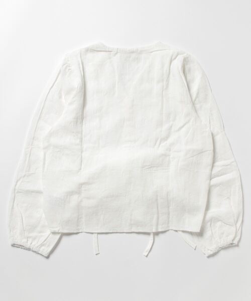 NinaetLina（ニナエリナ）の「シャーリング長袖ブラウス（シャツ/ブラウス・レディース・ホワイト/モカ・L/XL/M）」の10枚目の写真
