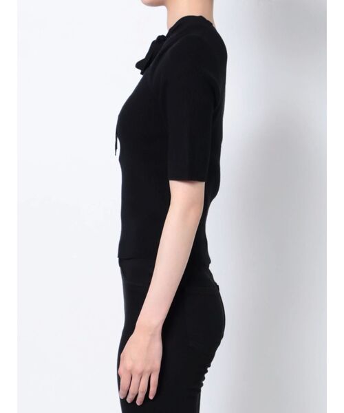 MERCURYDUO(マーキュリーデュオ)の「2WAYリボンカットアウトリブニット(ニット/セーター・レディース・チャコールグレー/オフホワイト/ブラック/ブラウン・FREE)」の14枚目の写真