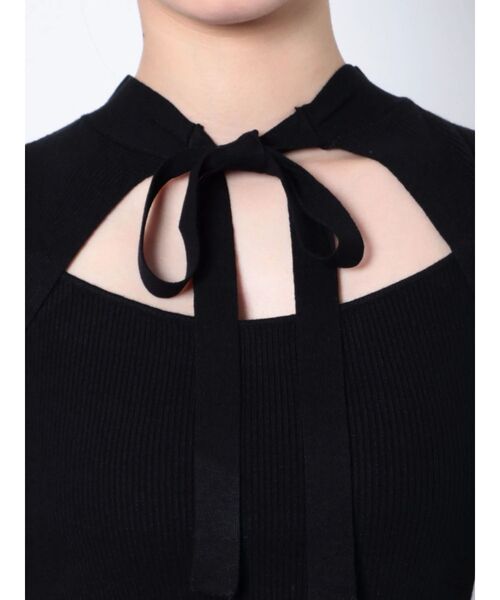 MERCURYDUO(マーキュリーデュオ)の「2WAYリボンカットアウトリブニット(ニット/セーター・レディース・チャコールグレー/オフホワイト/ブラック/ブラウン・FREE)」の16枚目の写真