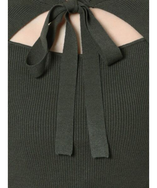 MERCURYDUO(マーキュリーデュオ)の「2WAYリボンカットアウトリブニット(ニット/セーター・レディース・チャコールグレー/オフホワイト/ブラック/ブラウン・FREE)」の22枚目の写真