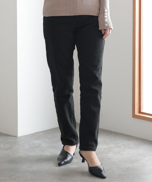 ElegChic(エレグシック)の「裏フリースツイル ウエストゴム パンツ(チノパンツ・レディース・ベージュ/カーキ/ブラック・XL/XXL/4L/L/M)」の4枚目の写真