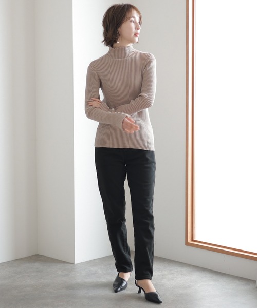 ElegChic(エレグシック)の「裏フリースツイル ウエストゴム パンツ(チノパンツ・レディース・ベージュ/カーキ/ブラック・XL/XXL/4L/L/M)」の18枚目の写真