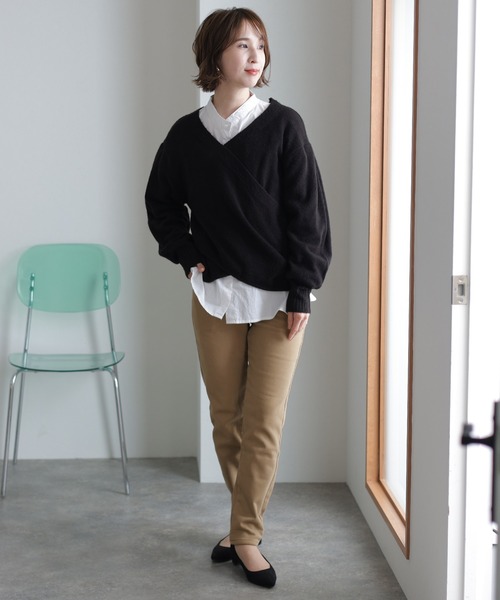 ElegChic(エレグシック)の「裏フリースツイル ウエストゴム パンツ(チノパンツ・レディース・ベージュ/カーキ/ブラック・XL/XXL/4L/L/M)」の20枚目の写真