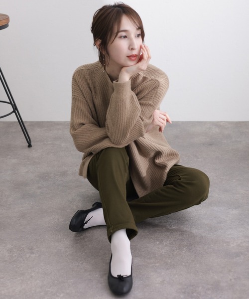 ElegChic(エレグシック)の「裏フリースツイル ウエストゴム パンツ(チノパンツ・レディース・ベージュ/カーキ/ブラック・XL/XXL/4L/L/M)」の19枚目の写真