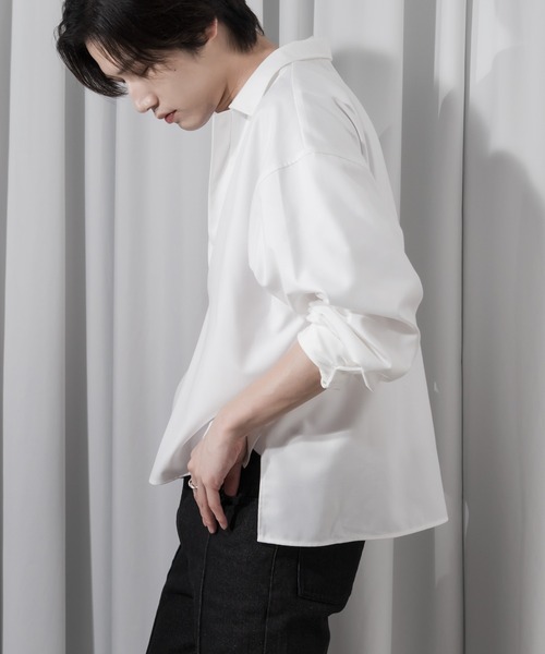 セール】【Oversized skipper shirt】/オーバーサイズスキッパー