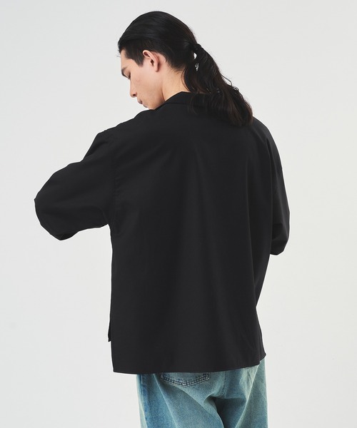 スキッパー 長袖 形態安定 レディースシャツ(XS ブルー): 東京