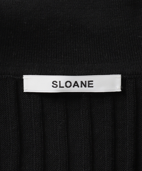 極美品　現行モデル　SLOANE スローン　ワイドリブ バイカラーポロシャツ　4 SLOANE(スローン)の12Gワイドリブ コットン×シルク バイカラー