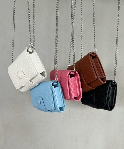 ショルダーバッグ ノベルティ チェーン ポーチ スマホショルダー ミラーつき ショルダーバッグ ノベルティ チェーン ポーチ スマホショルダー