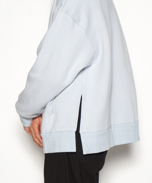 superNova.（スーパーノヴァ）の「Slit big zip parka - cotton wool sweat（パーカー・メンズ・サックスブルー・S/M）」の9枚目の写真