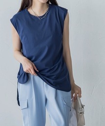 【これからの夏に大活躍!機能性素材】さらさらフレンチスリーブ《手洗い可能》