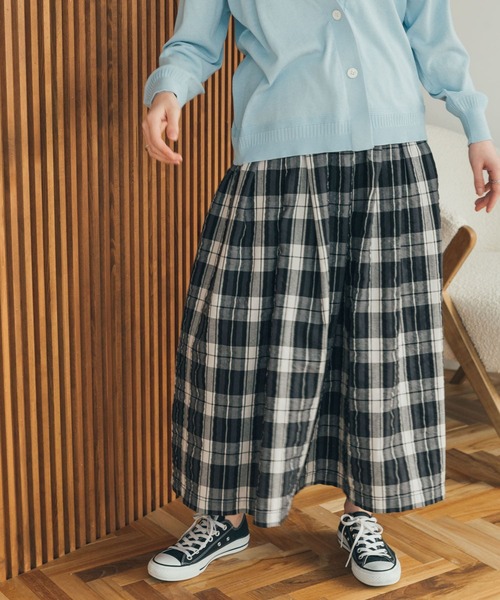 FORK&SPOON（フォークアンドスプーン）の「FORK&SPOON　サッカーチェックスカート（スカート・レディース・ブルー/ブラック・1/2）」の3枚目の写真