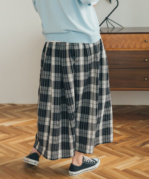 FORK&SPOON（フォークアンドスプーン）の「FORK&SPOON　サッカーチェックスカート（スカート・レディース・ブルー/ブラック・1/2）」の5枚目の写真