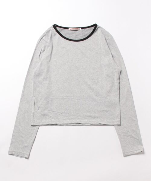 NinaetLina（ニナエリナ）の「無地リンガーカットソー（Tシャツ/カットソー・レディース・ブラック/ホワイト/グレー・FREE）」の5枚目の写真