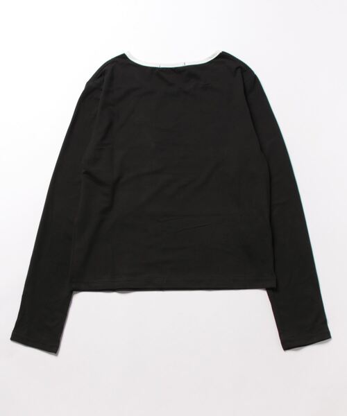 NinaetLina（ニナエリナ）の「無地リンガーカットソー（Tシャツ/カットソー・レディース・ブラック/ホワイト/グレー・FREE）」の4枚目の写真