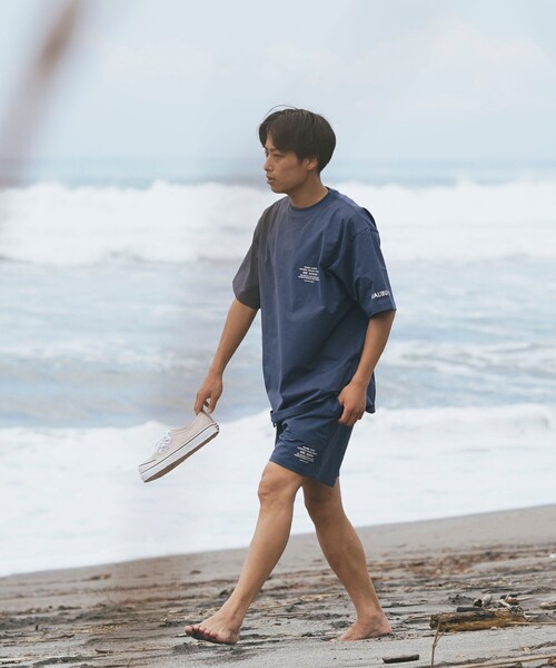 MALIBU SHIRTS(マリブシャツ)の「MALIBU SHIRTS x B:MING by BEAMS / 別注 ランド アンド ウォーター スリーブプリントTシャツ(セットアップ対応)(Tシャツ/カットソー・メンズ・ブラック/ホワイト/ネイビー・M/L/XL)」の9枚目の写真