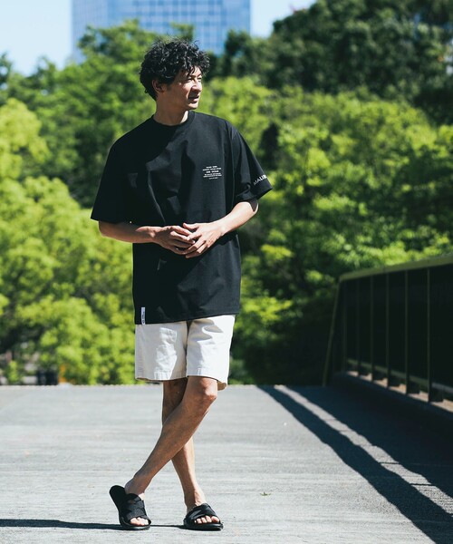 MALIBU SHIRTS(マリブシャツ)の「MALIBU SHIRTS x B:MING by BEAMS / 別注 ランド アンド ウォーター スリーブプリントTシャツ(セットアップ対応)(Tシャツ/カットソー・メンズ・ブラック/ホワイト/ネイビー・M/L/XL)」の10枚目の写真