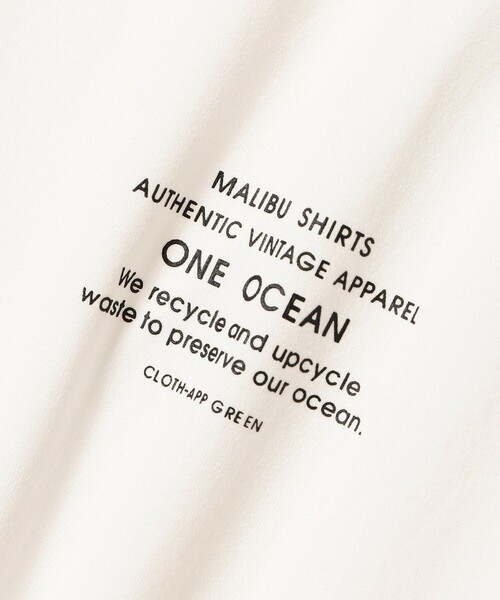 MALIBU SHIRTS(マリブシャツ)の「MALIBU SHIRTS x B:MING by BEAMS / 別注 ランド アンド ウォーター スリーブプリントTシャツ(セットアップ対応)(Tシャツ/カットソー・メンズ・ブラック/ホワイト/ネイビー・M/L/XL)」の15枚目の写真