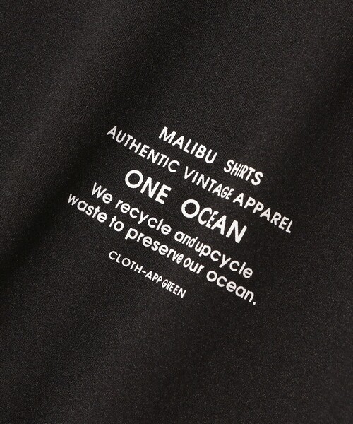 MALIBU SHIRTS(マリブシャツ)の「MALIBU SHIRTS x B:MING by BEAMS / 別注 ランド アンド ウォーター スリーブプリントTシャツ(セットアップ対応)(Tシャツ/カットソー・メンズ・ブラック/ホワイト/ネイビー・M/L/XL)」の18枚目の写真