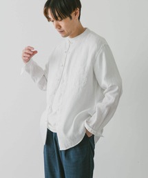 URBAN RESEARCH DOORS | 『XLサイズ/WEB限定』シルケットリネンバンドカラーロングスリーブシャツ(シャツ/ブラウス)