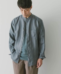 URBAN RESEARCH DOORS | 『XLサイズ/WEB限定』シルケットリネンバンドカラーロングスリーブシャツ(シャツ/ブラウス)