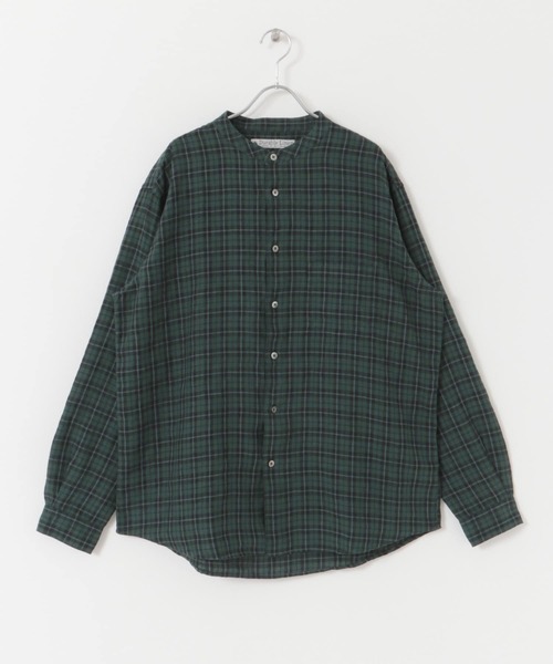 URBAN RESEARCH DOORS（アーバンリサーチドアーズ）の「シルケットリネンバンドカラーロングスリーブシャツ（シャツ/ブラウス・メンズ・ブラウン/ホワイト/ブルー/グリーン/イエロー/ホワイト系その他・MEDIUM/LARGE/X-LARGE）」の17枚目の写真