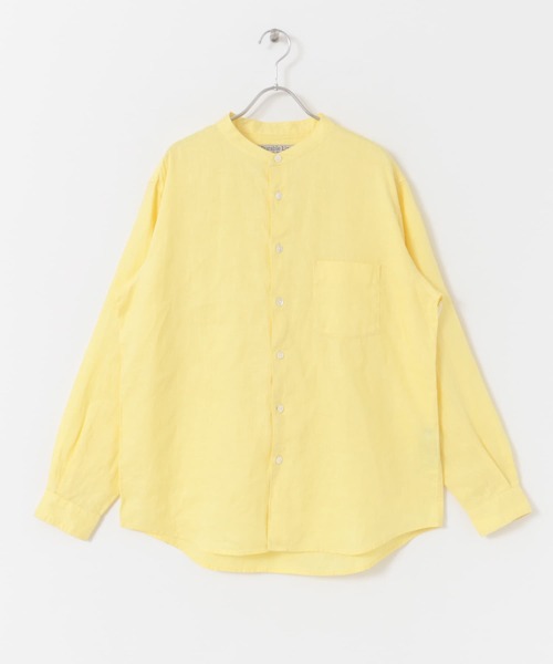 URBAN RESEARCH DOORS（アーバンリサーチドアーズ）の「シルケットリネンバンドカラーロングスリーブシャツ（シャツ/ブラウス・メンズ・ブラウン/ホワイト/ブルー/グリーン/イエロー/ホワイト系その他・MEDIUM/LARGE/X-LARGE）」の15枚目の写真