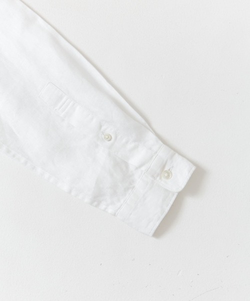 URBAN RESEARCH DOORS（アーバンリサーチドアーズ）の「シルケットリネンバンドカラーロングスリーブシャツ（シャツ/ブラウス・メンズ・ブラウン/ホワイト/ブルー/グリーン/イエロー/ホワイト系その他・MEDIUM/LARGE/X-LARGE）」の12枚目の写真