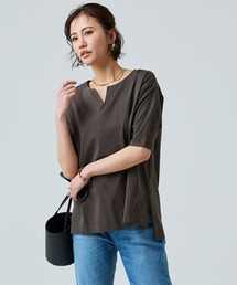[RASW] バイオシルケットキーネックTシャツ