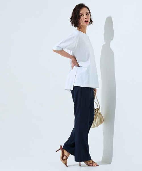 [RASW]バイオシルケットキーネックTシャツ