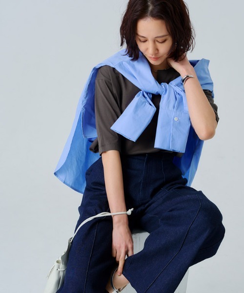 [RASW]バイオシルケットキーネックTシャツ