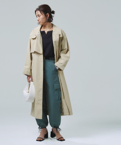 RASW（ラス）の「[RASW] バイオシルケットキーネックTシャツ（Tシャツ/カットソー・レディース・ブラック/オフホワイト/ブラウン系その他・M/L）」の17枚目の写真
