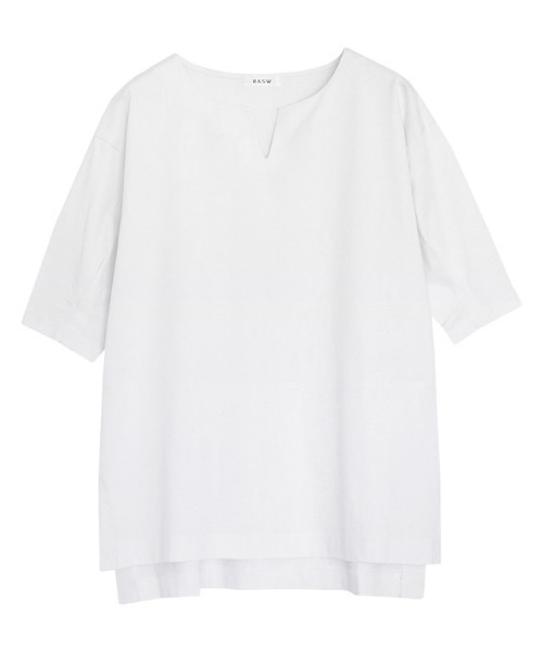 RASW（ラス）の「[RASW] バイオシルケットキーネックTシャツ（Tシャツ/カットソー・レディース・ブラック/オフホワイト/ブラウン系その他・M/L）」の20枚目の写真