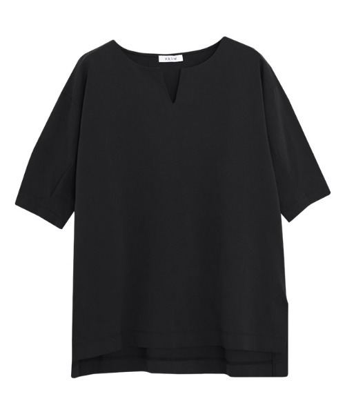 RASW（ラス）の「[RASW] バイオシルケットキーネックTシャツ（Tシャツ/カットソー・レディース・ブラック/オフホワイト/ブラウン系その他・M/L）」の6枚目の写真