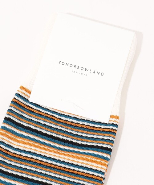 TOMORROWLAND (トゥモローランド)の「TOMORROWLAND マルチボーダー ソックス(ソックス/靴下・メンズ・イエロー系その他2/ホワイト系その他/レッド系その他・FREE)」の5枚目の写真