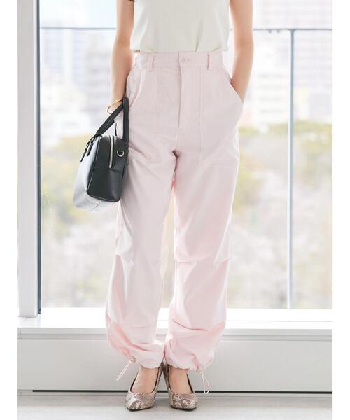 AMERICAN HOLIC(アメリカンホリック)の「ドローコードベイカーイージーパンツ(カーゴパンツ・レディース・アイボリー/ピンク・L/M)」の13枚目の写真