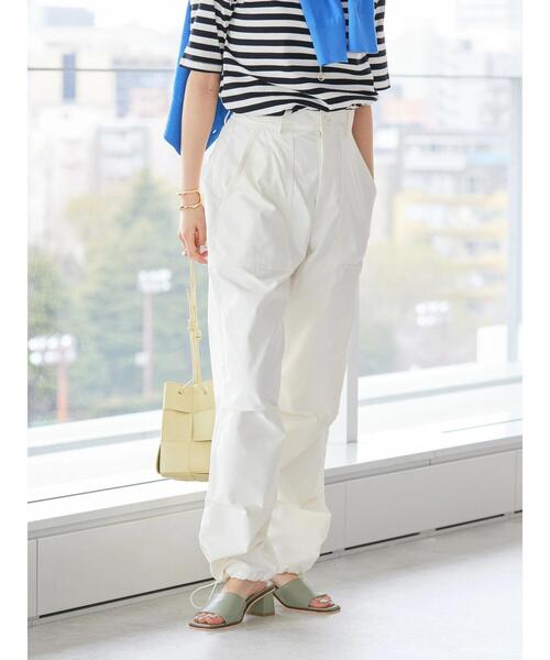 AMERICAN HOLIC(アメリカンホリック)の「ドローコードベイカーイージーパンツ(カーゴパンツ・レディース・アイボリー/ピンク・L/M)」の4枚目の写真