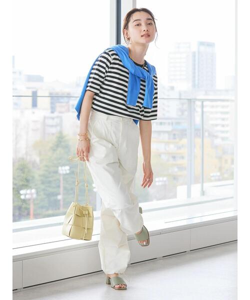 AMERICAN HOLIC(アメリカンホリック)の「ドローコードベイカーイージーパンツ(カーゴパンツ・レディース・アイボリー/ピンク・L/M)」の18枚目の写真