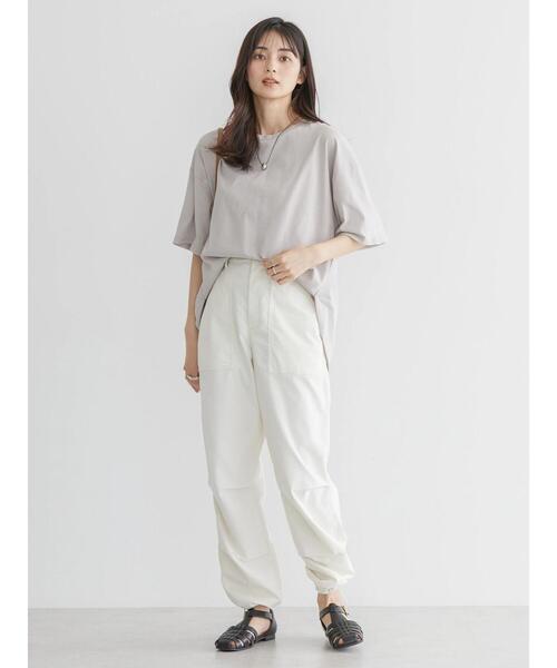 AMERICAN HOLIC(アメリカンホリック)の「ドローコードベイカーイージーパンツ(カーゴパンツ・レディース・アイボリー/ピンク・L/M)」の22枚目の写真