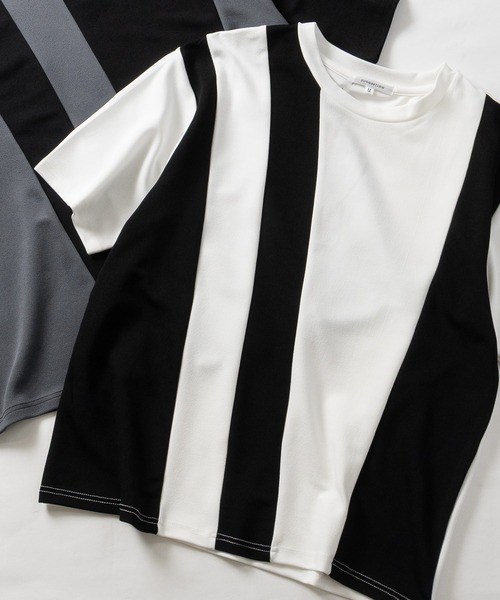 JOHN'S CLOSET(ジョンズクローゼット)の「【13】ポリピーチ アソートデザインTシャツ(Tシャツ/カットソー・メンズ・ブラック/ホワイト系その他/ブラック系その他/ホワイト/ホワイト系その他2/ブラック系その他2/チャコールグレー/ブラック系/ホワイト系2/ブラック系4/ホワイト系1/ブラック系1/ブラック系2/ブラック系3/グレー・MEDIUM/LARGE)」の1枚目の写真