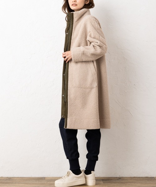 aunt lily（アントリリー）の「洗える フェイクムートン リバーシブル