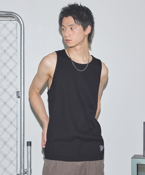セール】ワンポイントワッフルタンクトップ【UNISEX】（タンク