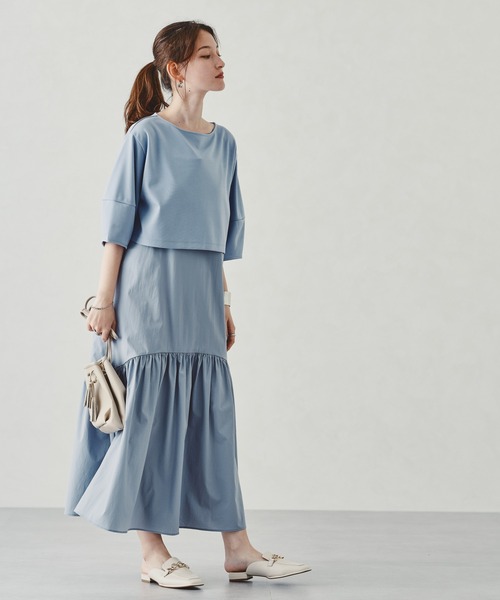 acro（アクロ）の「■キャミワンピースセットポンチトップス/AC3301（ワンピース・レディース・ブルー/ブラック・ﾌﾘ-）」の20枚目の写真