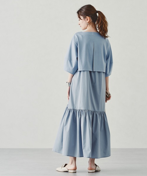 acro（アクロ）の「■キャミワンピースセットポンチトップス/AC3301（ワンピース・レディース・ブルー/ブラック・ﾌﾘ-）」の18枚目の写真