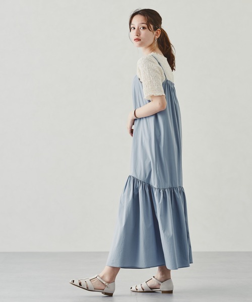 acro（アクロ）の「■キャミワンピースセットポンチトップス/AC3301（ワンピース・レディース・ブルー/ブラック・ﾌﾘ-）」の13枚目の写真