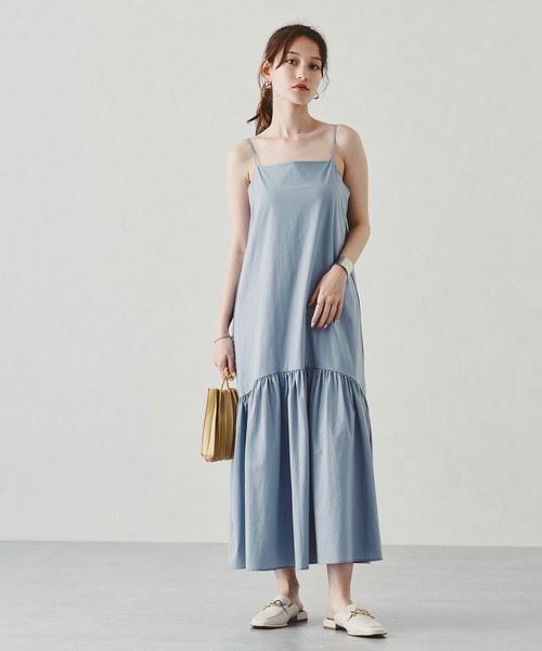 acro（アクロ）の「■キャミワンピースセットポンチトップス/AC3301（ワンピース・レディース・ブルー/ブラック・ﾌﾘ-）」の4枚目の写真