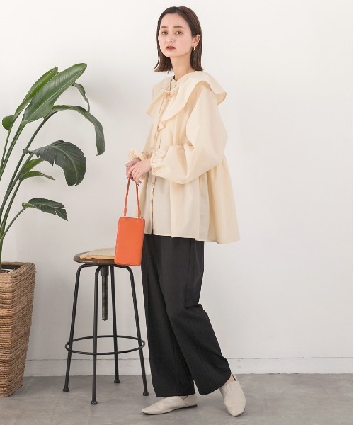 ad thie(アドティエ)の「マルチWAY 襟付きティアード シャツ(シャツ/ブラウス・レディース・ピンク/ブラック/オフホワイト・FREE)」の19枚目の写真