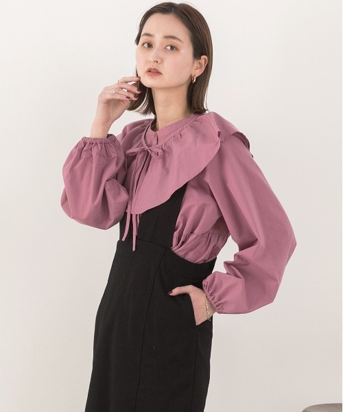 ad thie(アドティエ)の「マルチWAY 襟付きティアード シャツ(シャツ/ブラウス・レディース・ピンク/ブラック/オフホワイト・FREE)」の22枚目の写真