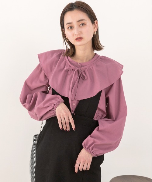 ad thie(アドティエ)の「マルチWAY 襟付きティアード シャツ(シャツ/ブラウス・レディース・ピンク/ブラック/オフホワイト・FREE)」の16枚目の写真
