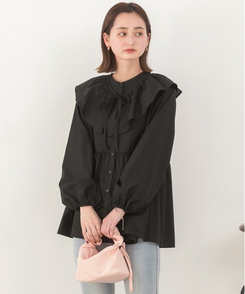 ad thie(アドティエ)の「マルチWAY 襟付きティアード シャツ(シャツ/ブラウス・レディース・ピンク/ブラック/オフホワイト・FREE)」の11枚目の写真